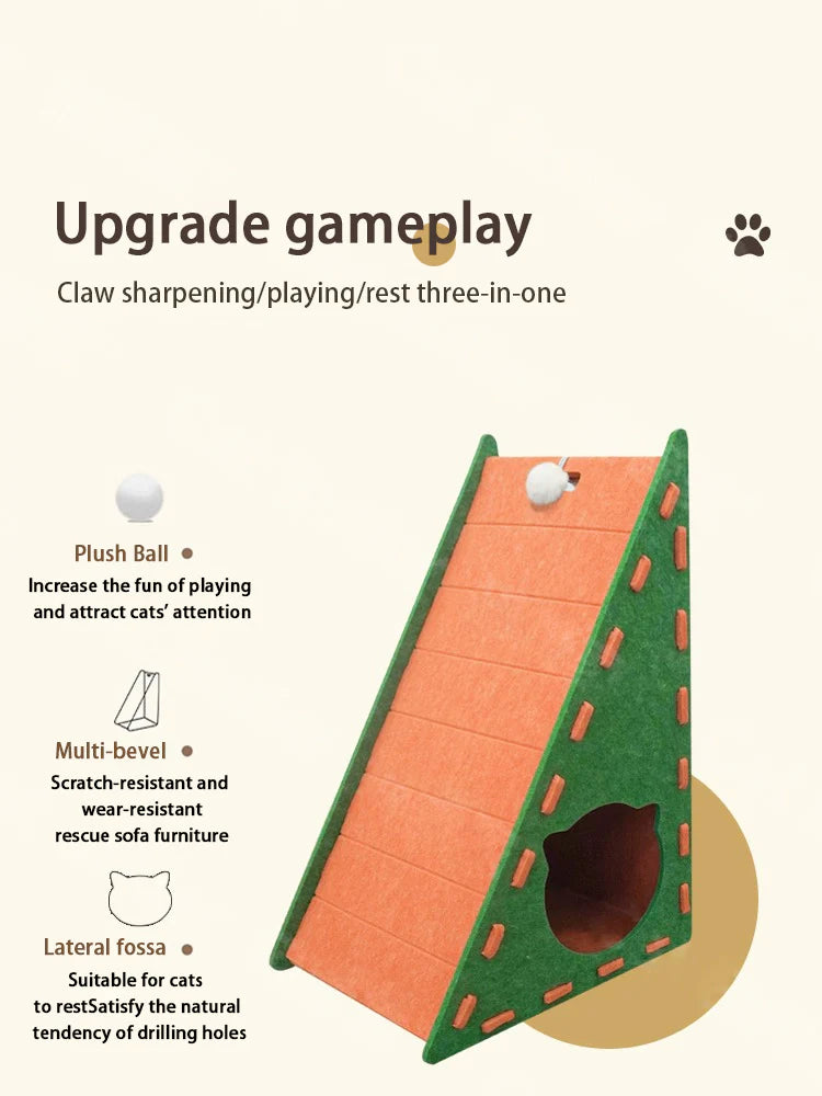 Vertical cat scratching board does not drop crumbs