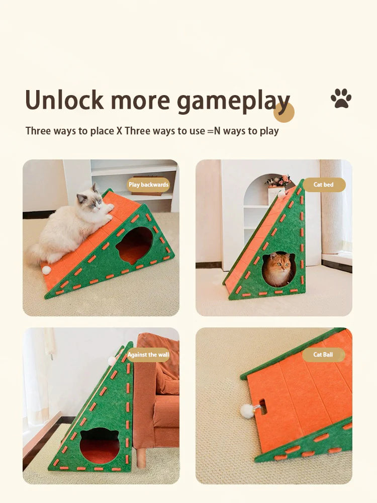 Vertical cat scratching board does not drop crumbs