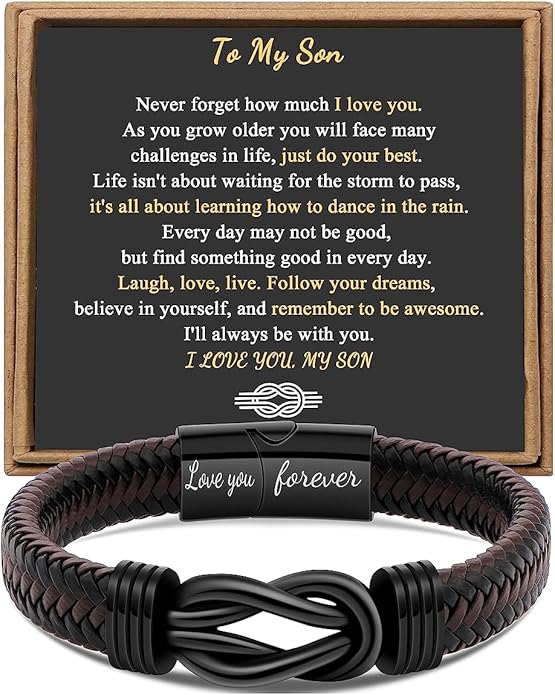 Adjustable "To My Son" Bracelet