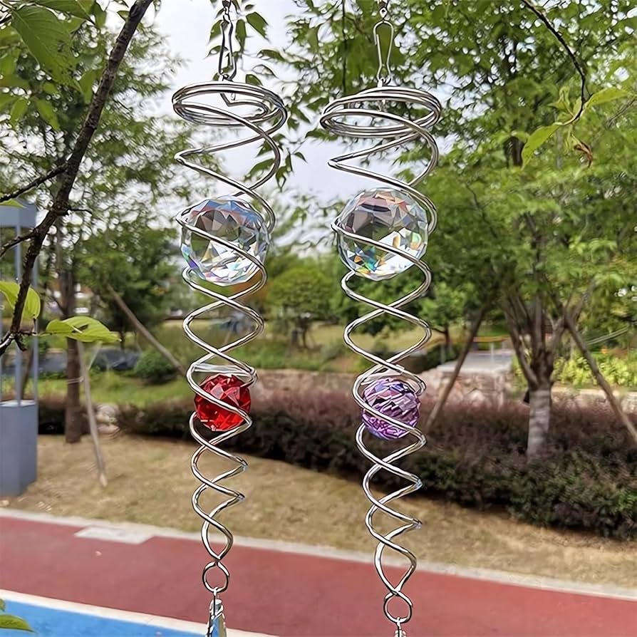 🔥 Last Day Sale Price |✨ Sacred Journey Spiral Crystal - Handmade by Sarah Moon (14 inches Length).