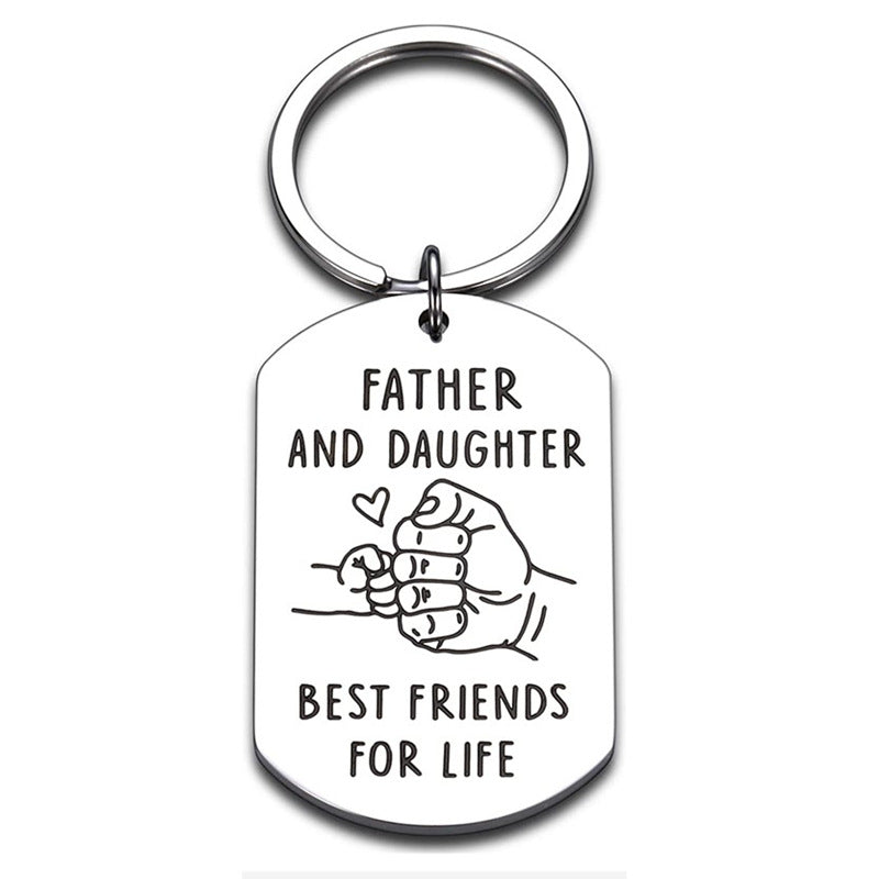 Father & Daughter Best Friends Keychain