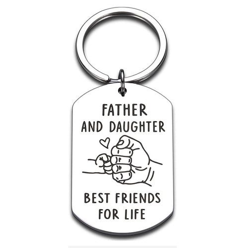 Father & Daughter Best Friends Keychain
