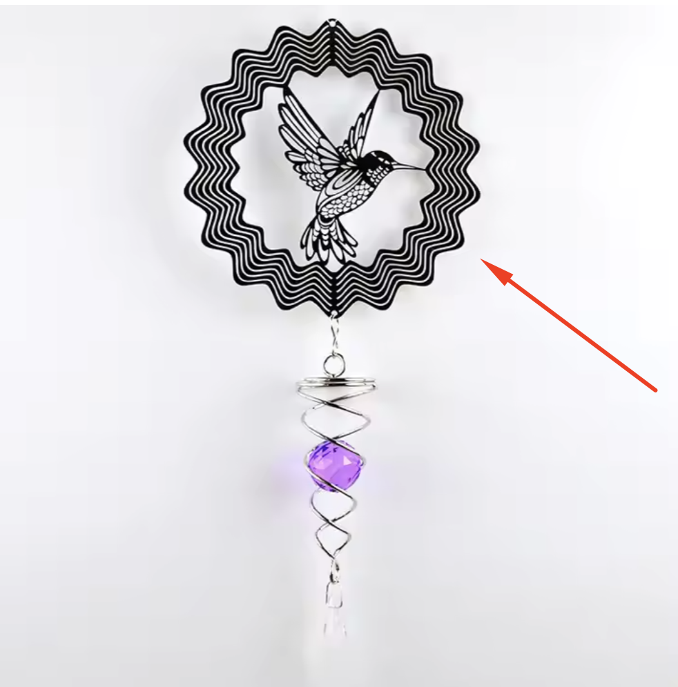 3D Hummingbird Shape for spiral crystal