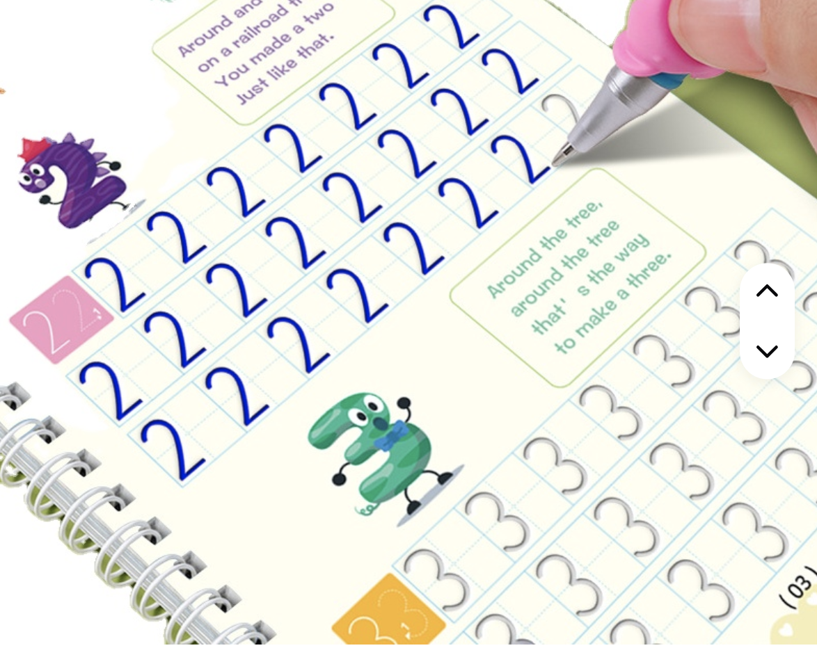 Practice Copybook Pen Preschools Kids (4 Books)
