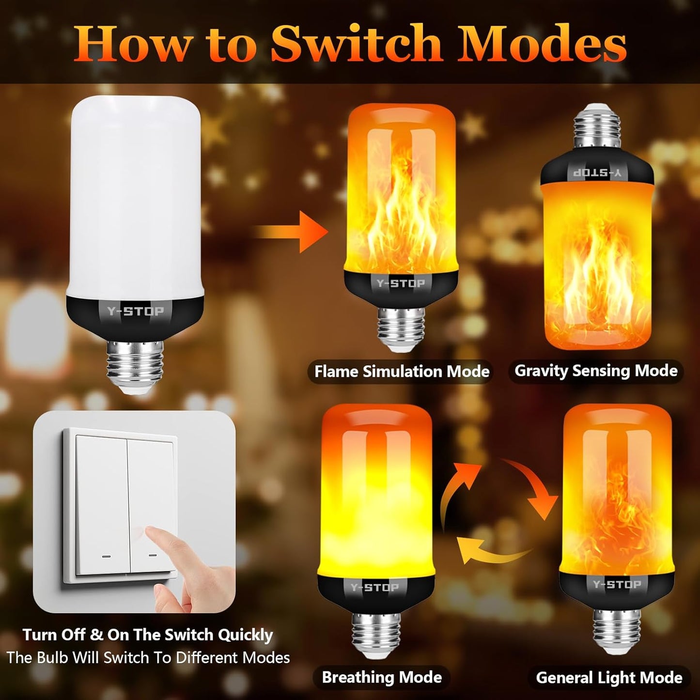 Christmas Flicker Flame LED Bulbs-2 Pcs