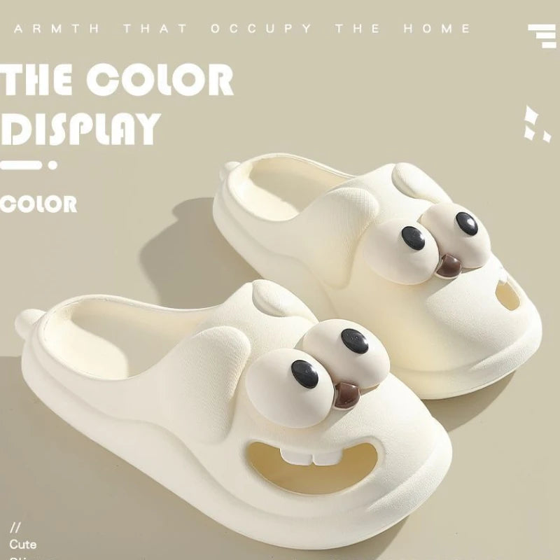 Big Eye Dog Fun Slippers