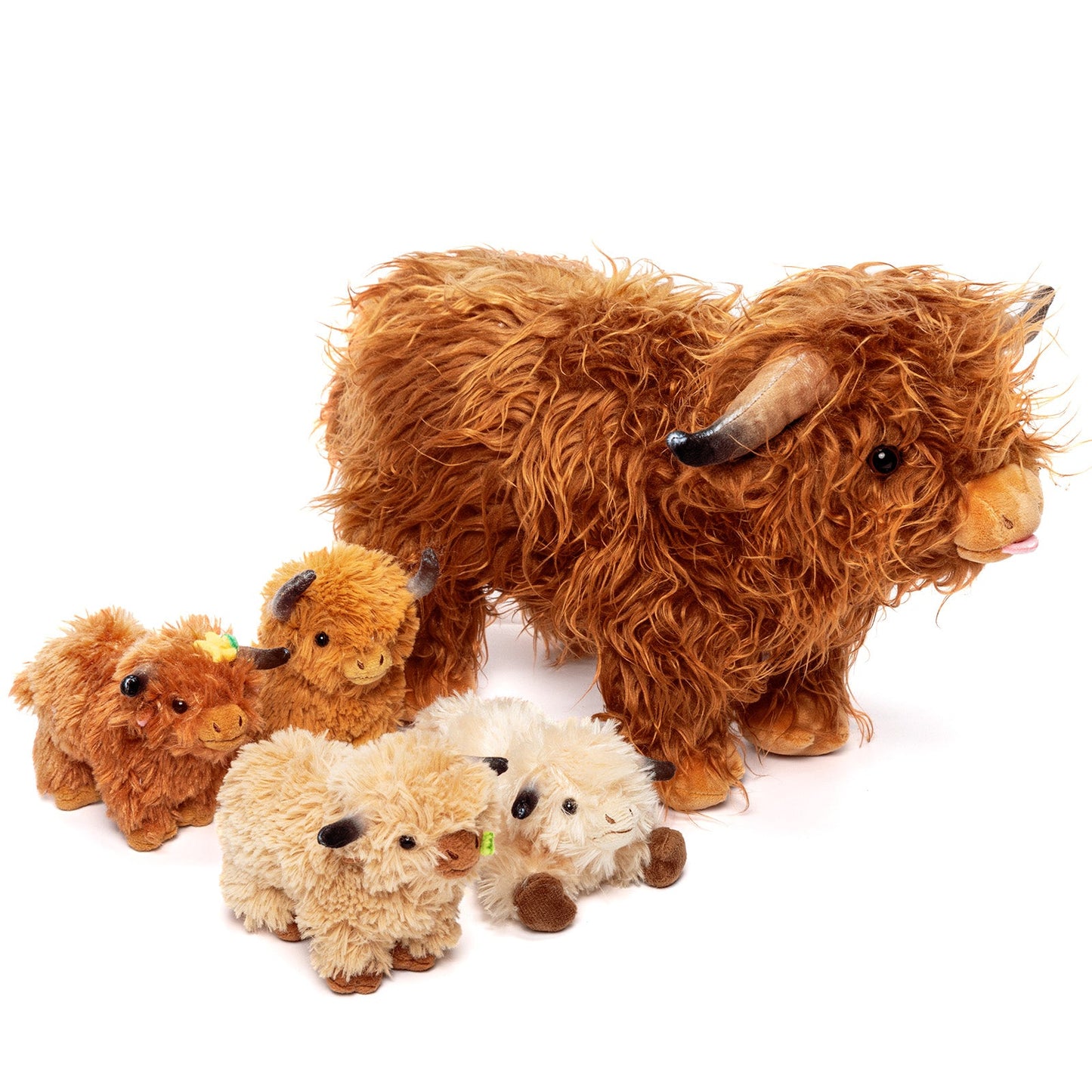 Highland Cow Plush Playset