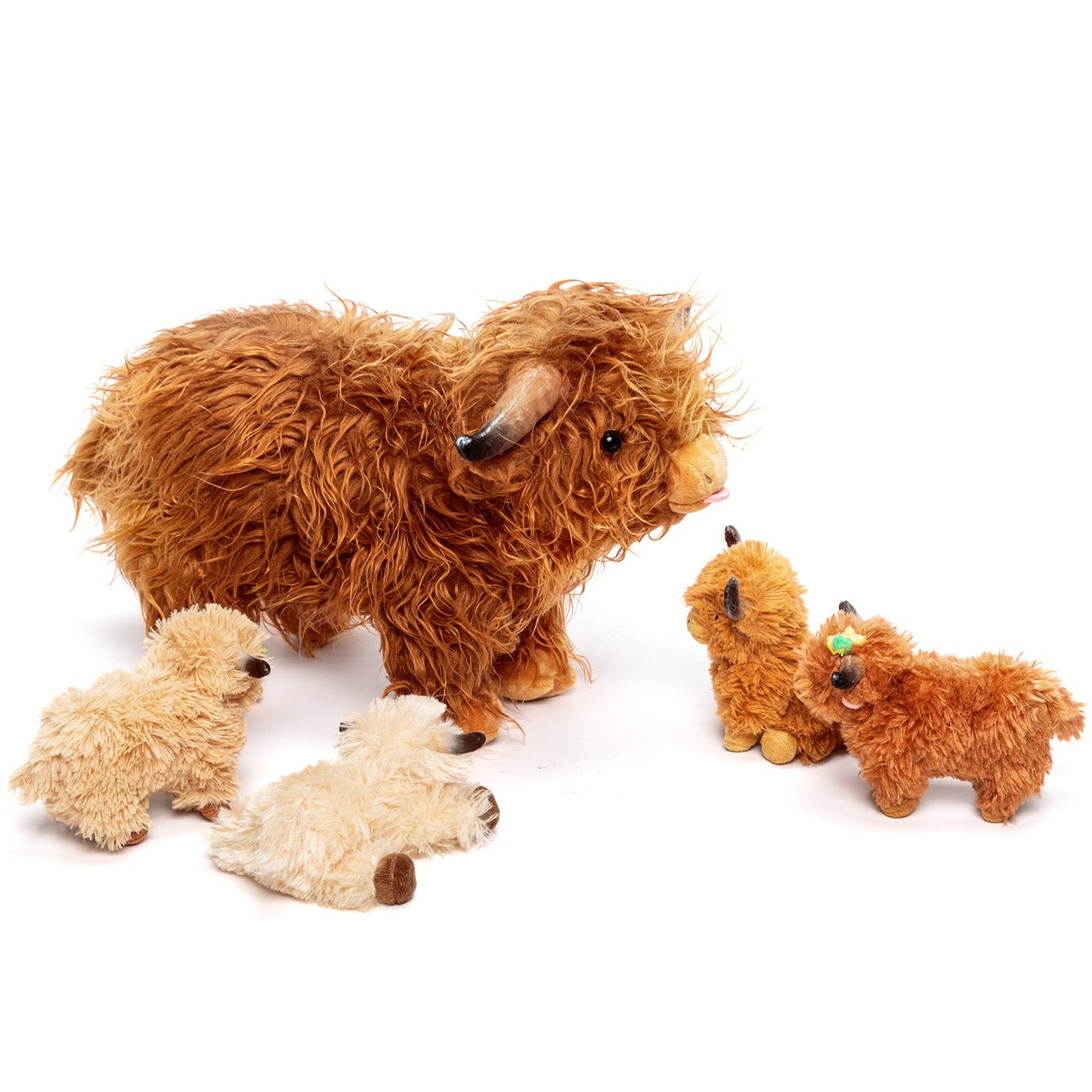 Highland Cow Plush Playset
