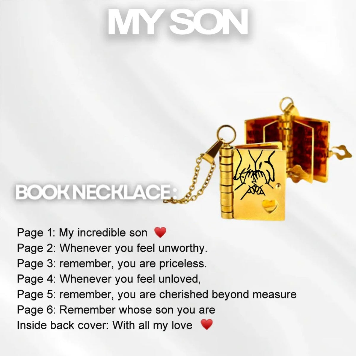 🔥 One Time Offer-Get Another Daughter's Treasured Book Necklace for just $24.95