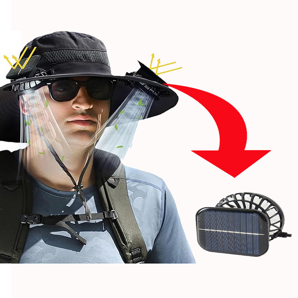 Add 1 Pc Solar Fan for Hat