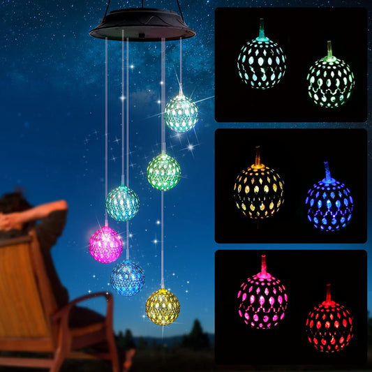 🔥 Last Day Sale Price | 🦋 Enhance Your Garden - ✨Creative Orb Design Solar Wind Chimes