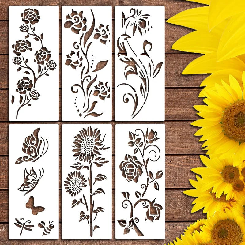 🔥 Last Day Sale Price | Large 💐 Eptchn Garden Fence Large Flower Stencils🌻DIY Decoration BloomTrace
