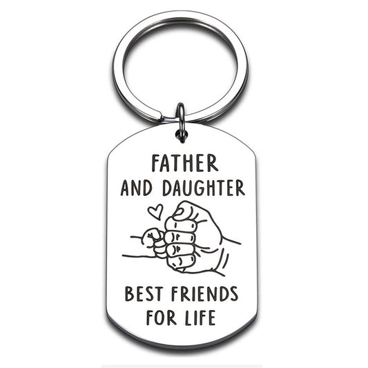 Father & Daughter Best Friends Keychain