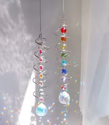 17.7inch Rainbow Maker Gazing Ball Spiral Tail
