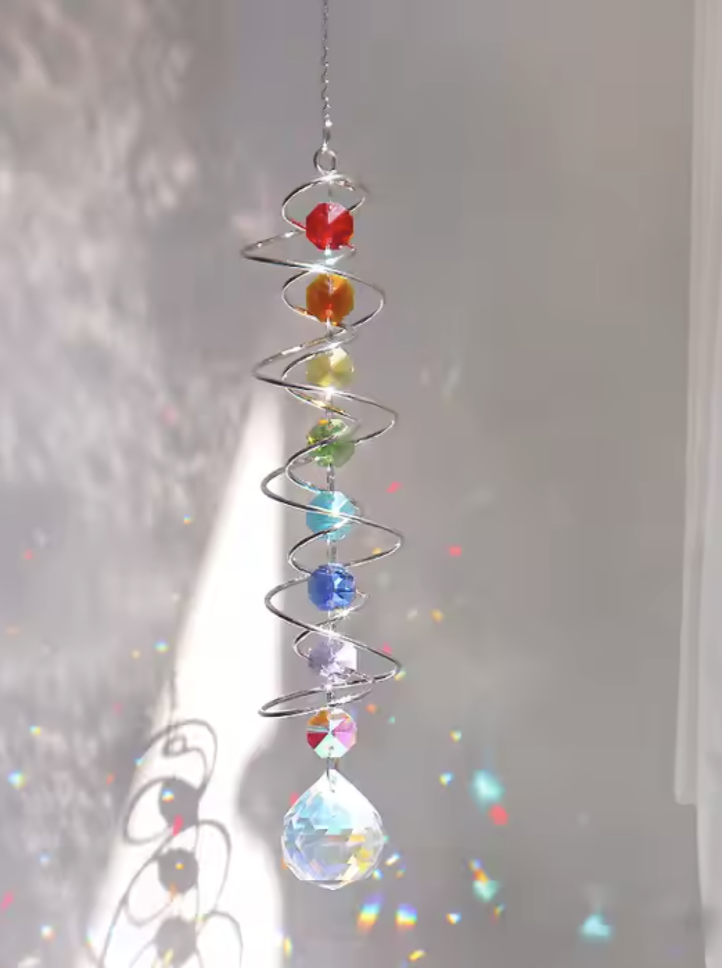 17.7inch Rainbow Maker Gazing Ball Spiral Tail