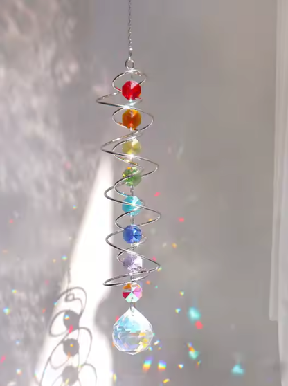 17.7inch Rainbow Maker Gazing Ball Spiral Tail