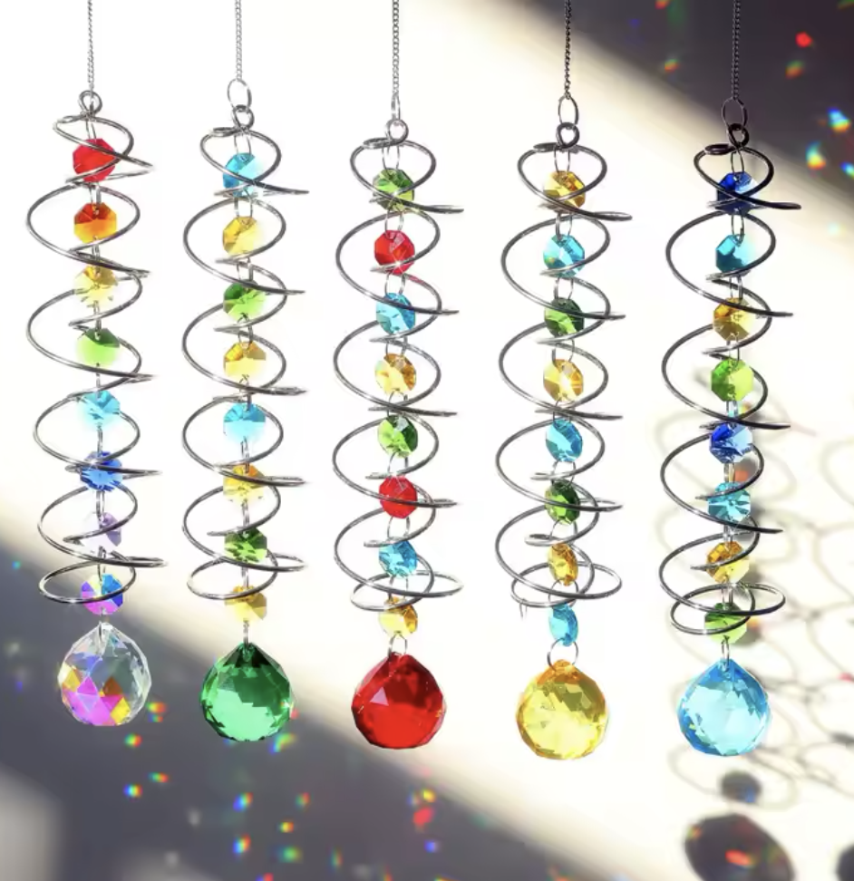 17.7inch Rainbow Maker Gazing Ball Spiral Tail