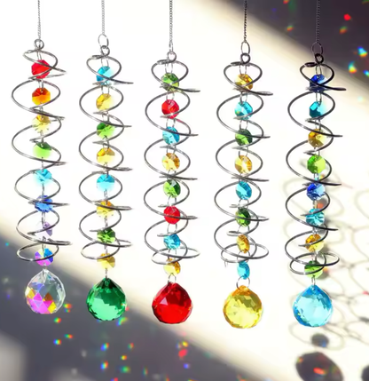 17.7inch Rainbow Maker Gazing Ball Spiral Tail