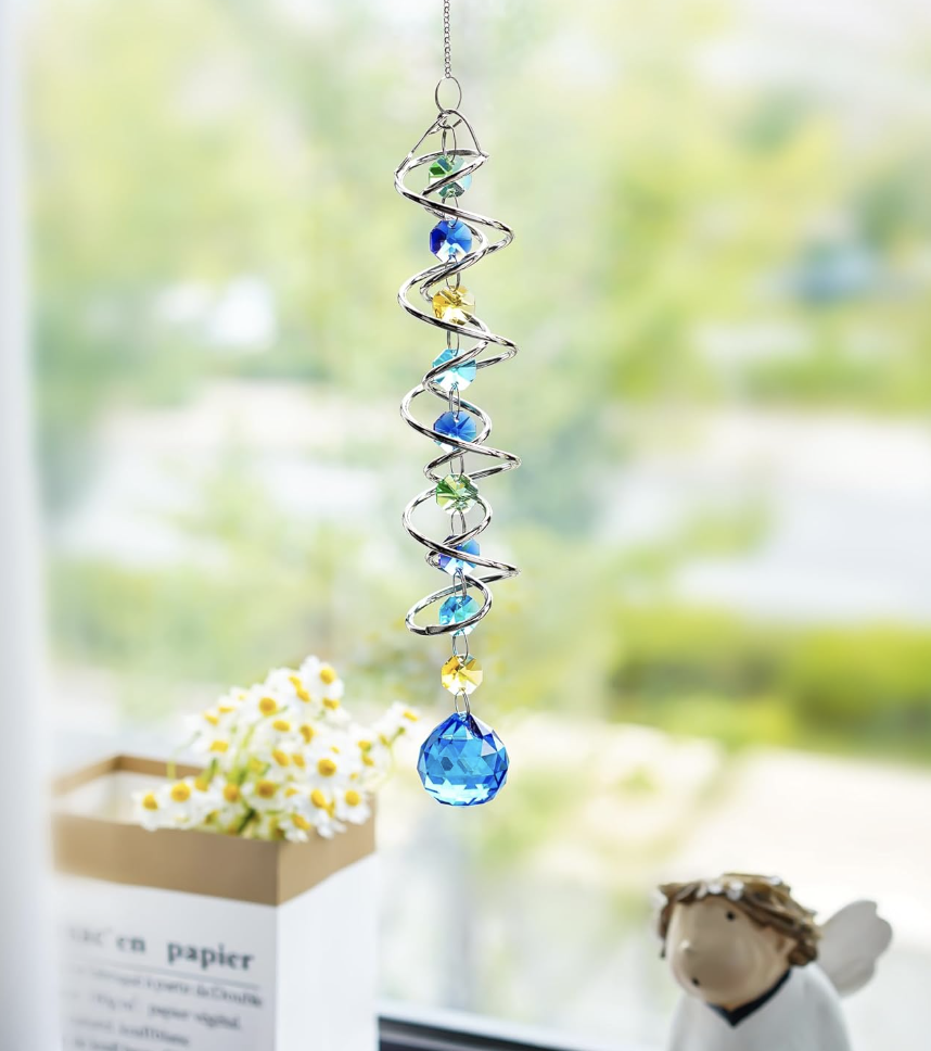 17.7inch Rainbow Maker Gazing Ball Spiral Tail