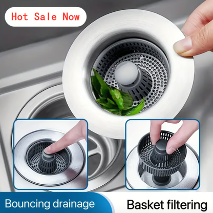 2025 Upgraded 3 in 1 Kitchen Sink Drain Strainer