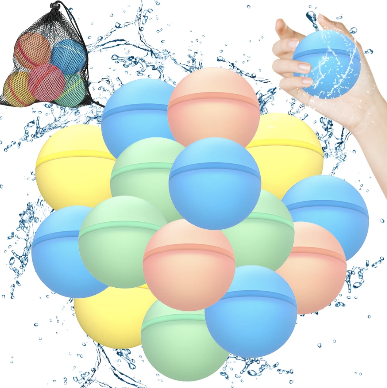 24 Pack Reusable Water Balloons for Granny Pants Fun Game