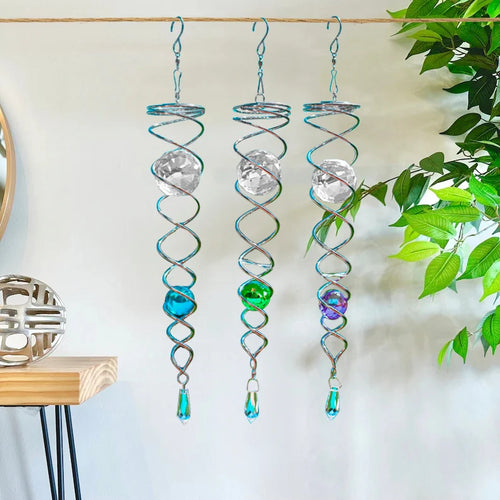 🔥 Last Day Sale Price |✨ Sacred Journey Spiral Crystal - Handmade by Sarah Moon (14 inches Length).