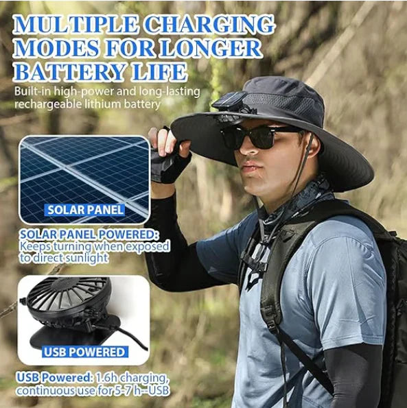 🔥  One time offer - Get another Unisex Breezy Solar Fan Hat at discounted price! (SAVE $10)