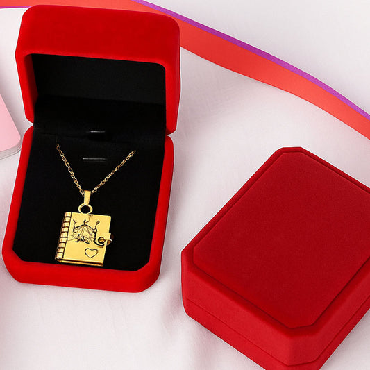 Add a Gift Box For Daughter Book Necklace