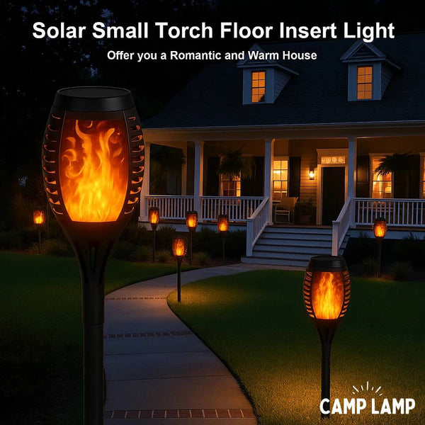 Sun-Powered Flame Lights