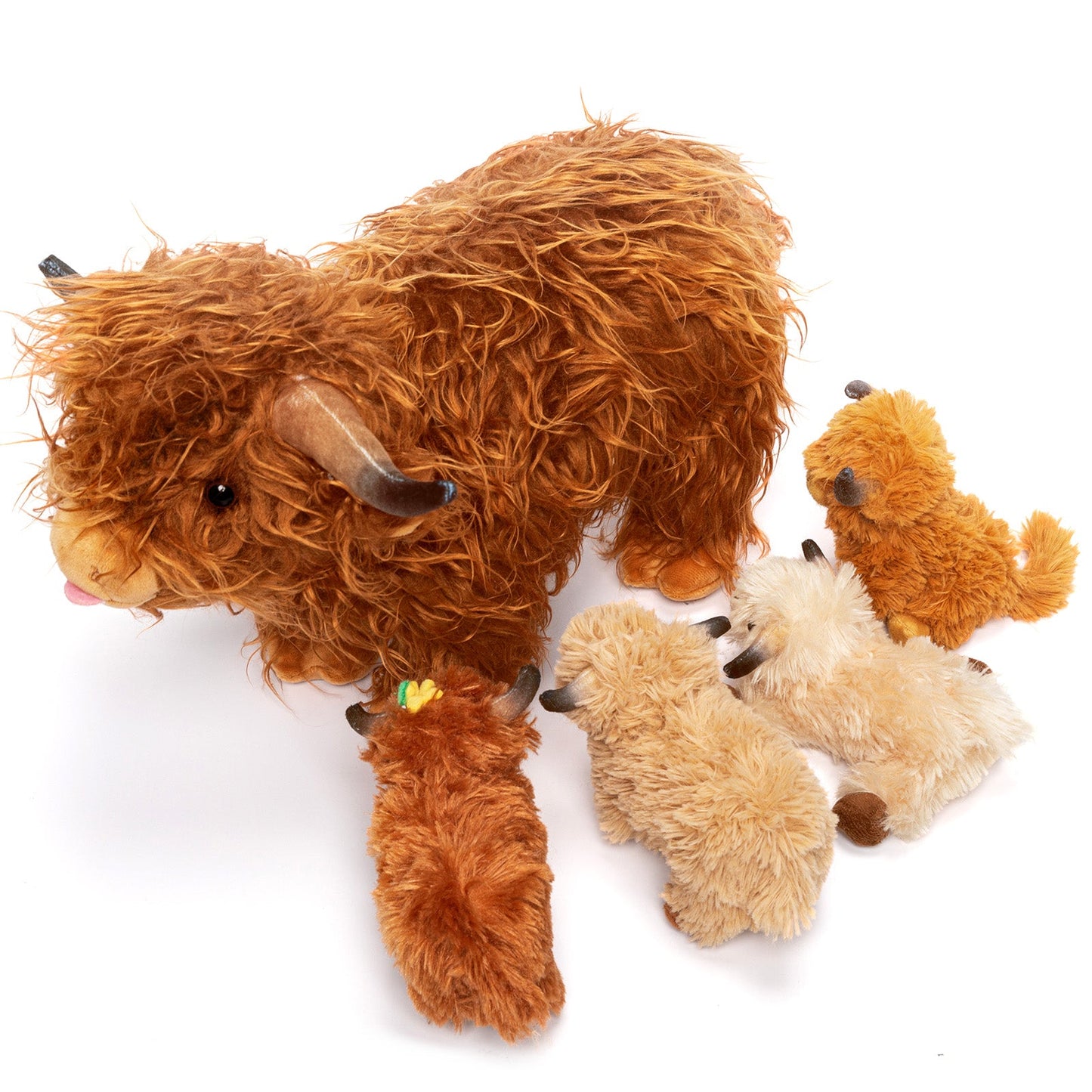 Highland Cow Plush Playset