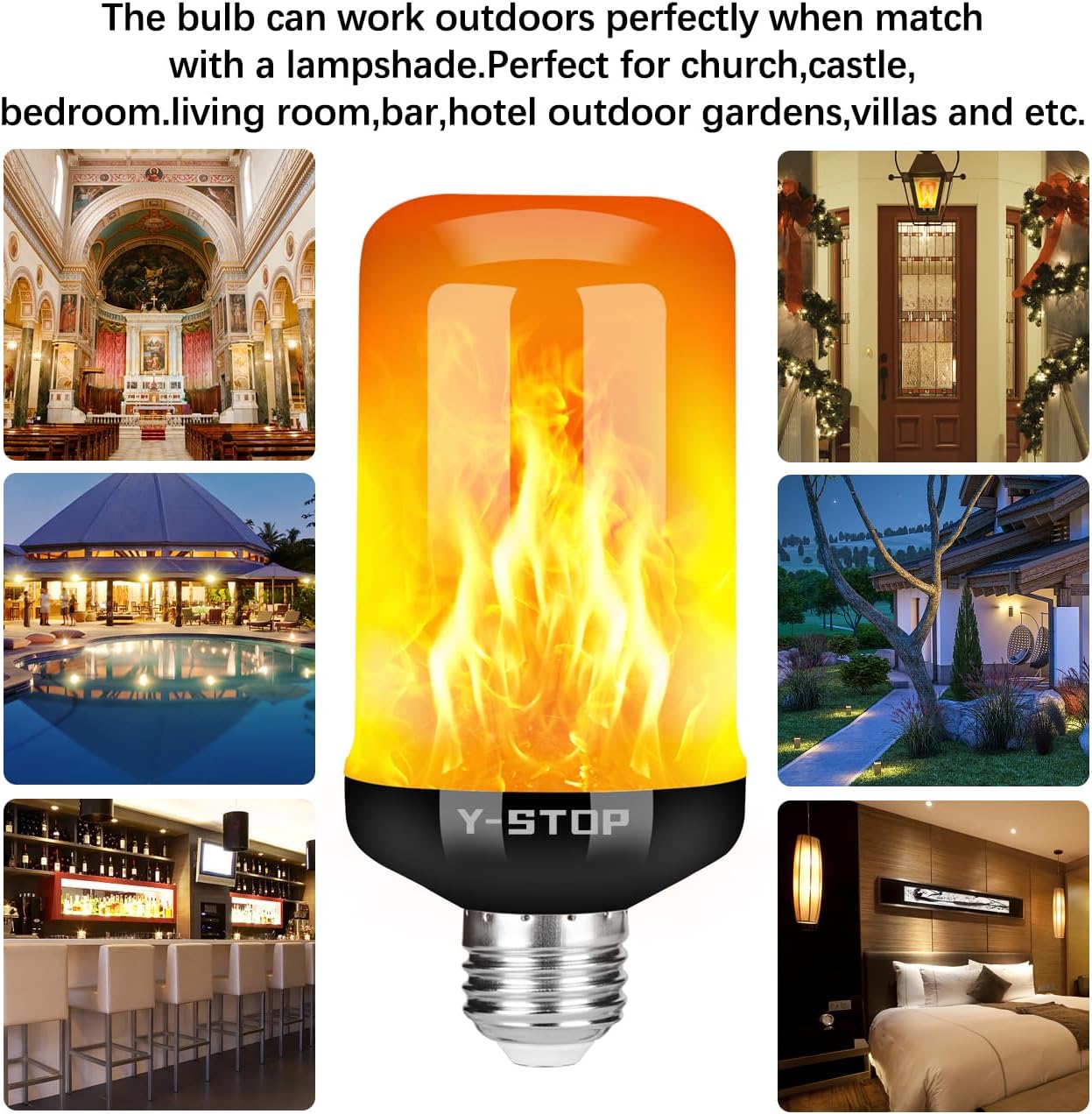 Christmas Flicker Flame LED Bulbs-2 Pcs