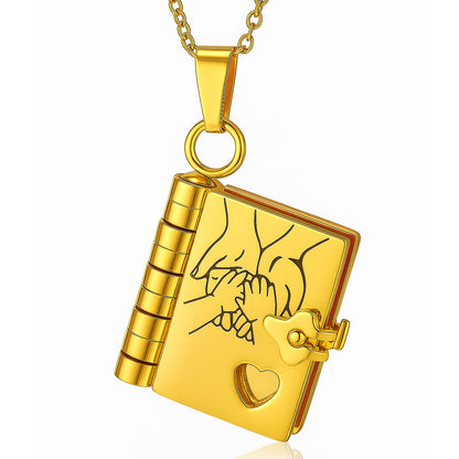 🔥 Last Day Sale Price | 18k Gold-Plated Daughter's Treasured Book Necklace