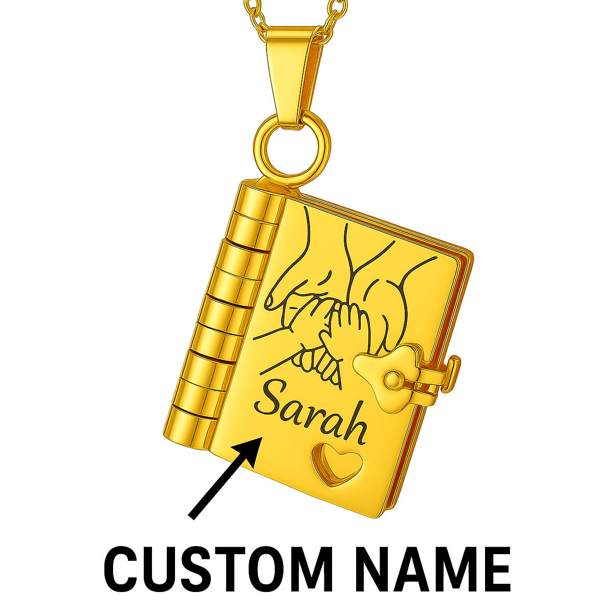 🔥 Last Day Sale Price | 18k Gold-Plated Daughter's Treasured Book Necklace