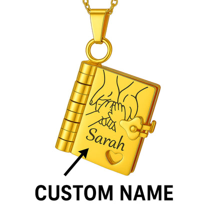 🔥 Last Day Sale Price | 18k Gold-Plated Daughter's Treasured Book Necklace